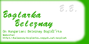 boglarka beleznay business card